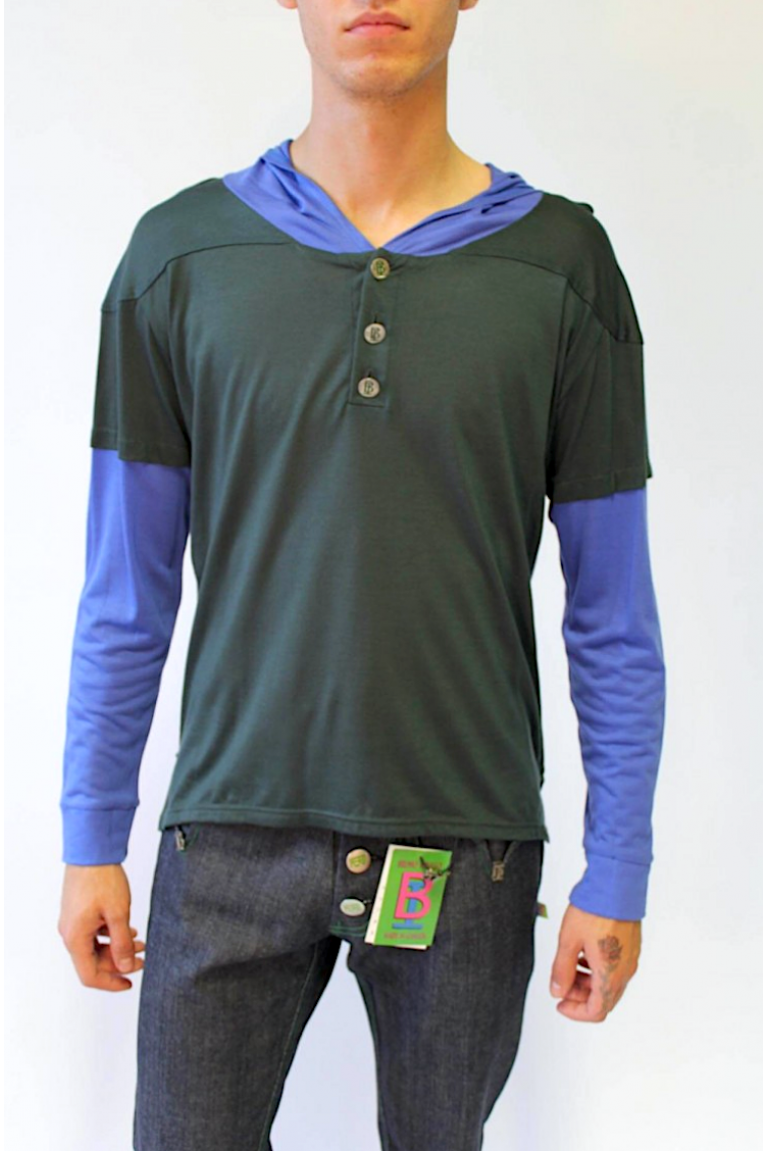 SLEEVED HOOD TOP